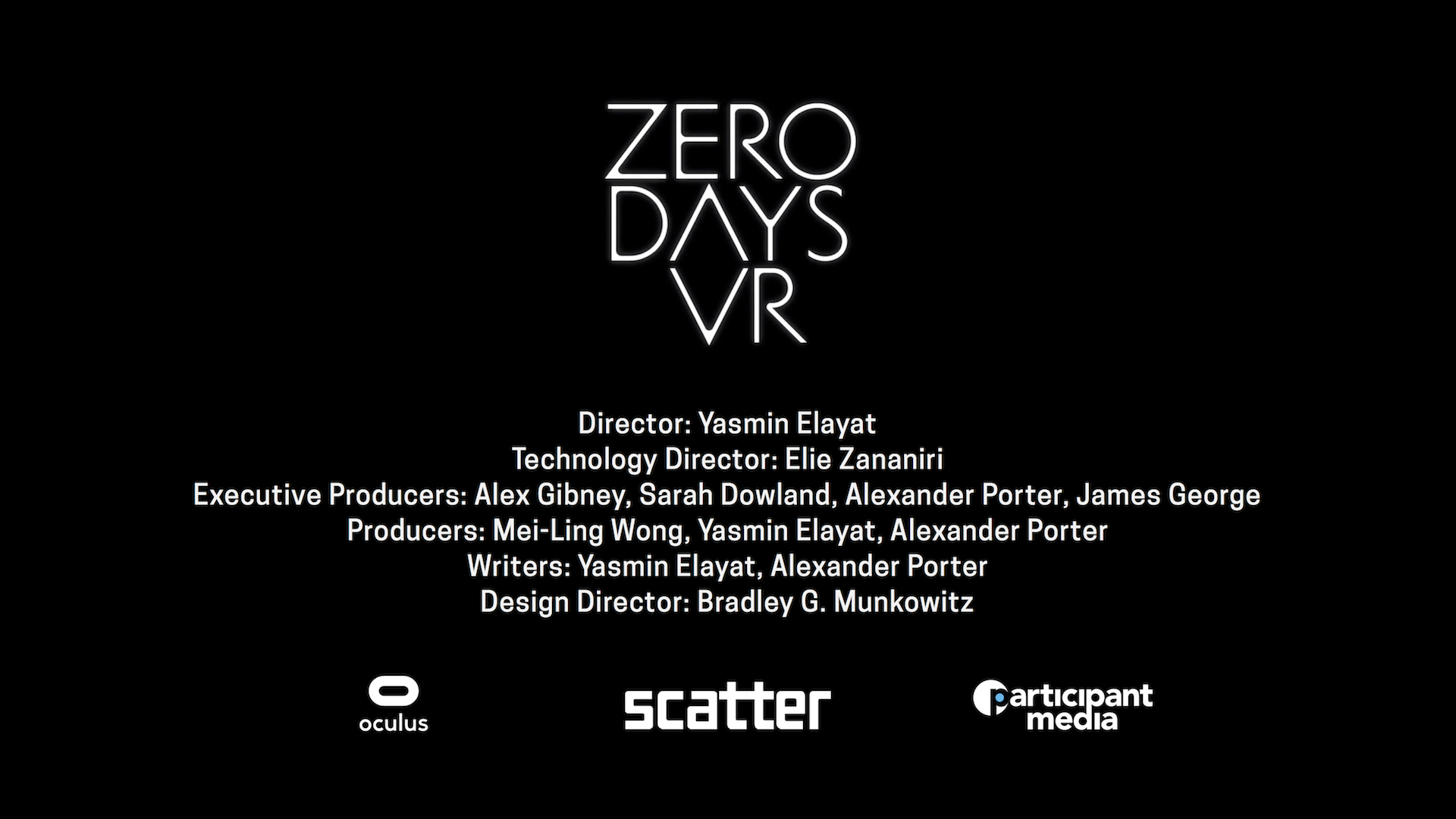 Zero Days VR credits