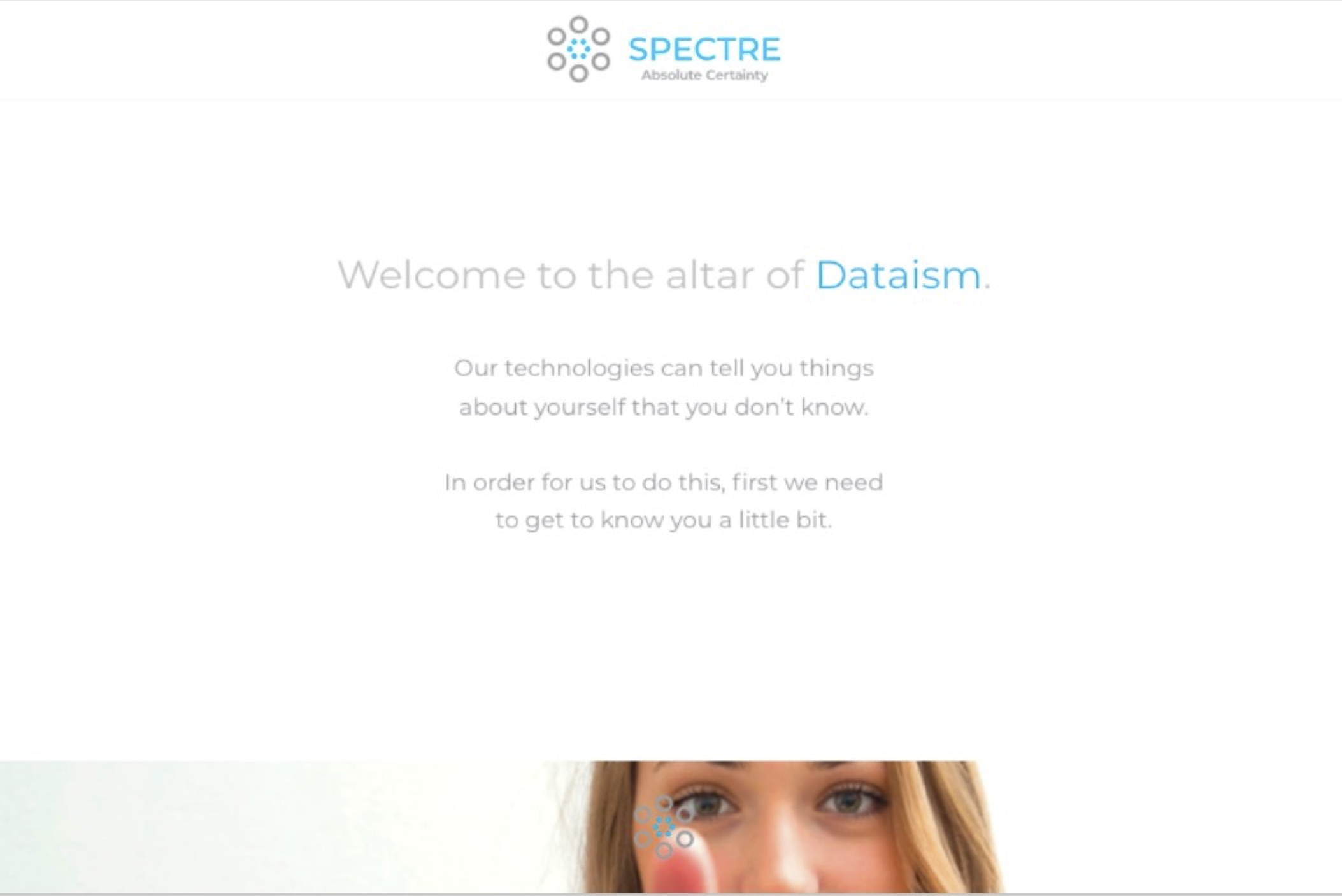 Spectre-altar of dataism